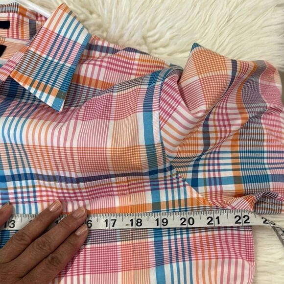 Lands' End Women’s Multicolor Plaid Shirt Size 14 - Picture 3 of 6